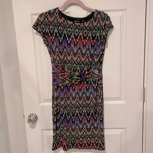 Ellen Tracy Black and Multicolor Dress